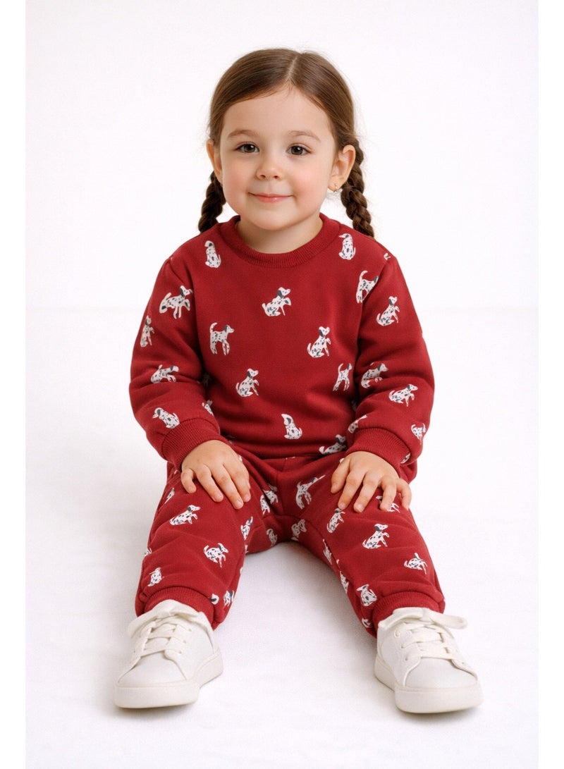 Dirkje Girls All-Over Print Sweatshirt & Jogger Co-Ord Set - Image 3