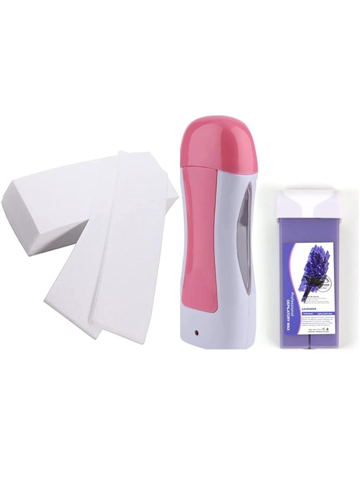 ORiTi Single Cartridge Wax Heater Machine Waxing Kit Wax Warmer for Body Hair Removal with 100 Pieces Wax Paper Strip and 150g Cartridge Wax Lavender (Set of 3)