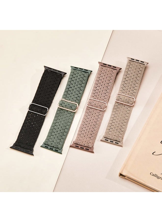 CCnutri - Stretchy Nylon Solo Loop Bands Compatible with Apple Watch 38mm 40mm 41mm 42mm 44mm 45mm 46mm 49mm, Sport Elastic Wristbands Women Men Straps for iWatch Series 10/9/8/7/6/5/4/3/2/1/SE 2/Ultra/Ultra 2 - Image 1