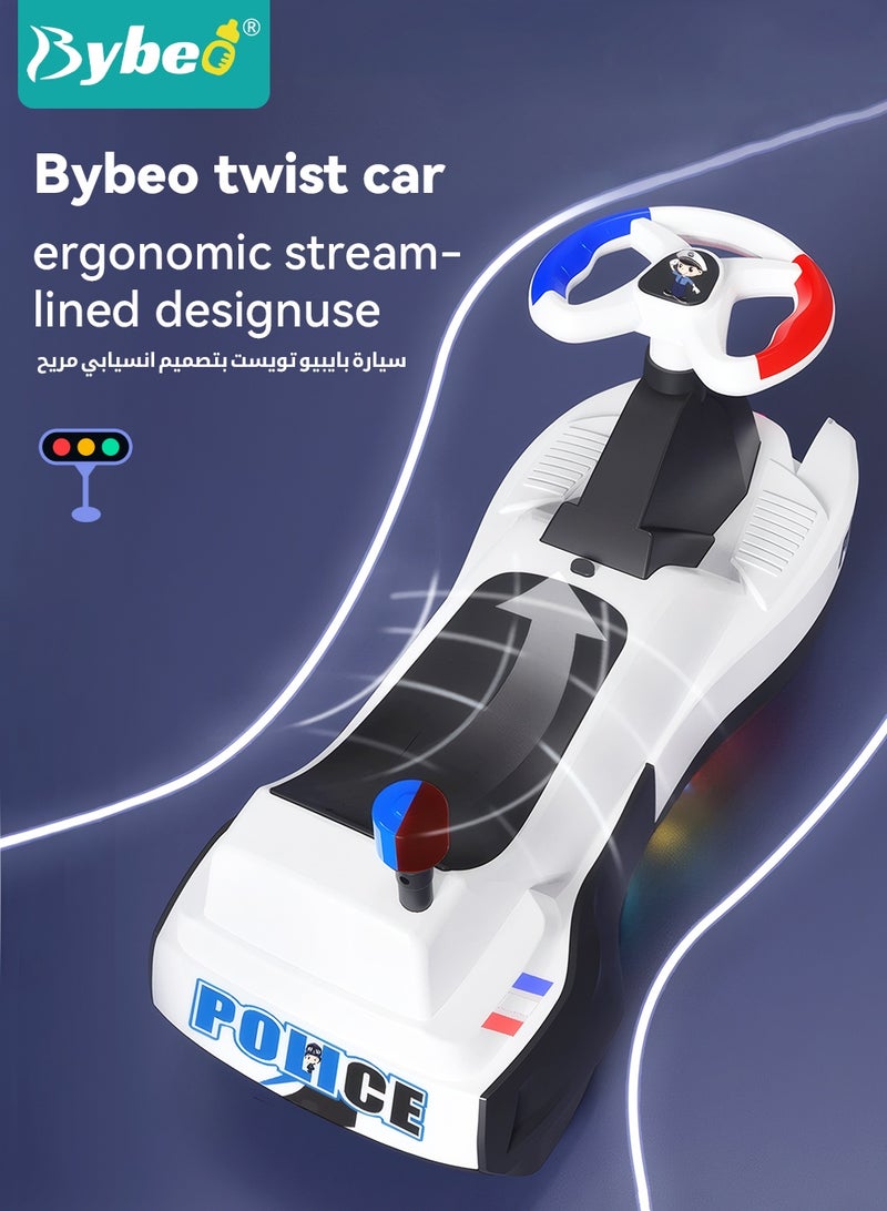 بيبو سيارة ركوب للأطفال، سيارة أرجوحة ممتدة للأطفال، سيارات أطفال سحرية للأولاد والبنات، ألعاب ركوب للأطفال الصغار، مع عجلات صامتة، وإضاءة، وموسيقى، ومسند ظهر، للركوب مع الوالدين - Image 3