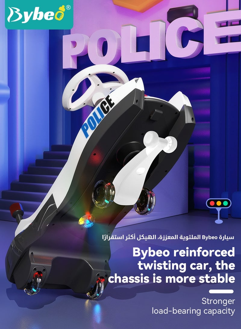 بيبو سيارة ركوب للأطفال، سيارة أرجوحة ممتدة للأطفال، سيارات أطفال سحرية للأولاد والبنات، ألعاب ركوب للأطفال الصغار، مع عجلات صامتة، وإضاءة، وموسيقى، ومسند ظهر، للركوب مع الوالدين - Image 4