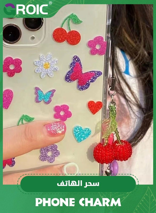 GROIC Cute Beaded Phone Charms Phone Charm Cute Cell Strap Charms Bead for String Accessories Beaded Wrist Lanyard Mobile Wristlet Chain Aesthetic Kawaii Bag Keychain Camera Pendants Decor  - Image 4
