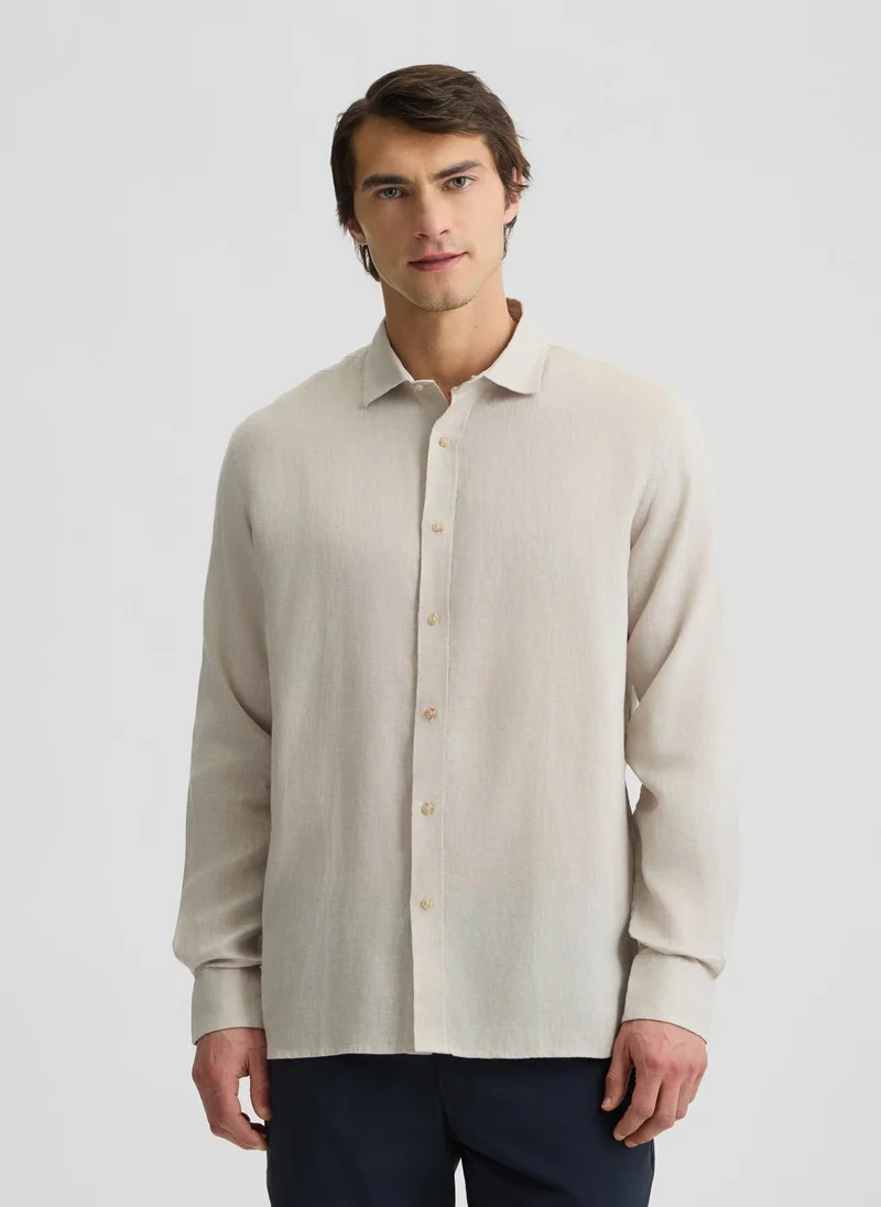 ليو جو 100% Linen Shirt