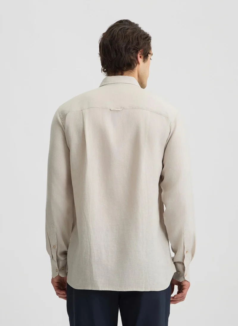 ليو جو 100% Linen Shirt