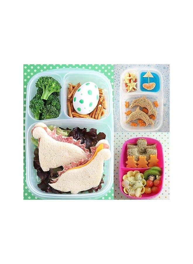 Green Tiger 28Pcs Sandwich Cutters set for Kids, Mini Vegetable Fruit cookie cutters, Sandwich Bread Cutters with 10 Cartoon Toothpicks - Image 2