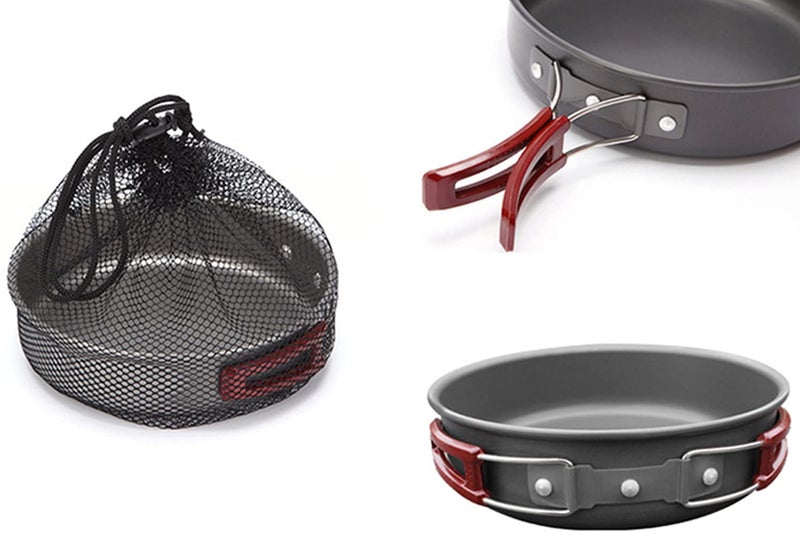 AIROKA Aluminum alloy Non-Stick Medium Frying Pan with Folding Handle for Outdoor Camping Picnic Hiking - Image 4