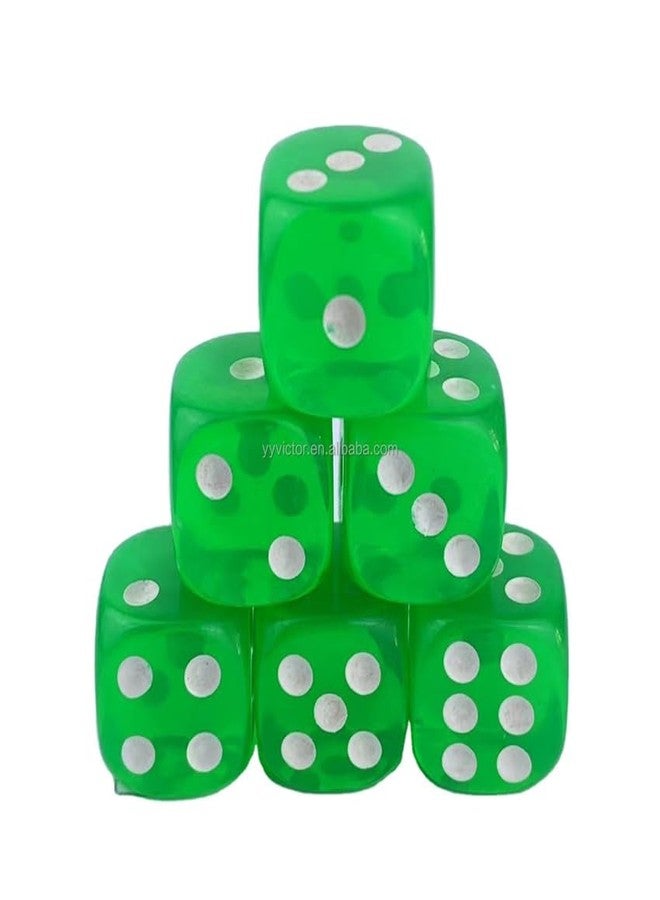 SANKET Six Sided 16mm Transparent Dice, 2 Colour Combination (Green, Red) for Ludo, Indoor Games Pack of 12pcs - Image 4