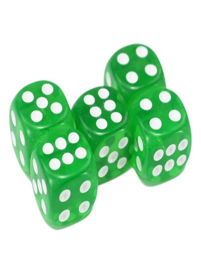 SANKET Six Sided 16mm Transparent Dice, 2 Colour Combination (Green, Red) for Ludo, Indoor Games Pack of 12pcs - Image 5