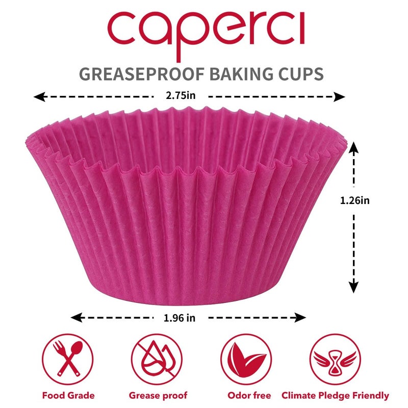 Caperci Rainbow Standard Cupcake Liners Bright Colorful Muffin Baking Cups 350-Count, Odorless, Upgraded & Food Grade Grease-Proof Paper - Image 2