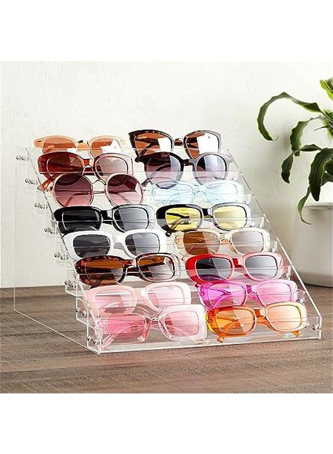 Arabest 8 Tier Clear Acrylic Nail Polish Display Rack with 96 Standard Sized Bottle Capacity, Organizer for Salons (12.75 x 12.5 x 9.25 in)  - Image 3