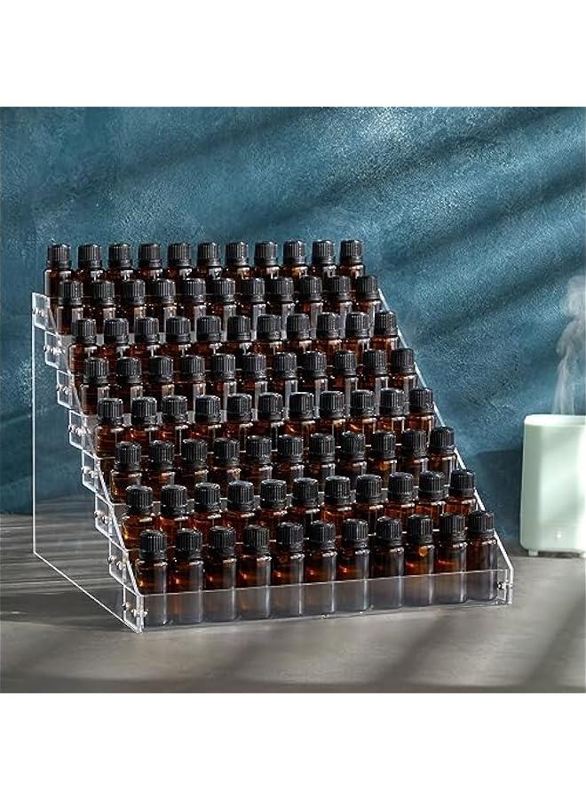 Arabest 8 Tier Clear Acrylic Nail Polish Display Rack with 96 Standard Sized Bottle Capacity, Organizer for Salons (12.75 x 12.5 x 9.25 in)  - Image 5