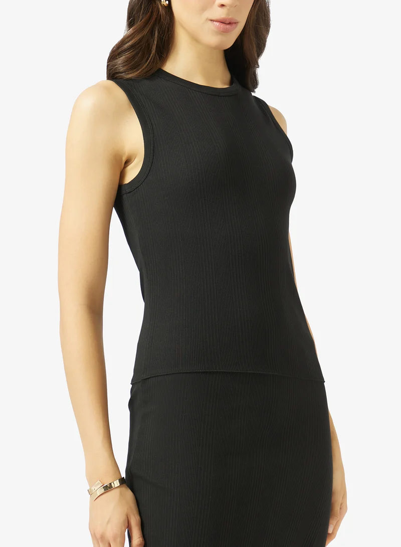 CALVIN KLEIN  Casual Sl Varigated Rib Asym Draped Mid for Women | Best Price UAE