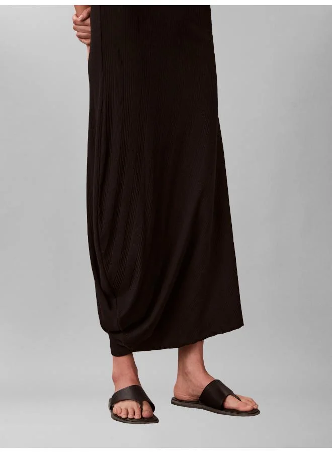 Calvin Klein  Casual Sl Varigated Rib Asym Draped Mid for Women | Best Price UAE
