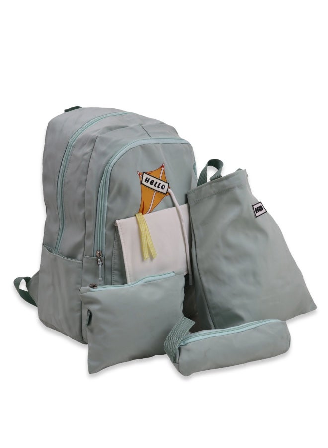 4-in-1 school bag set for girls with handbag, pencil case, and small wallet, suitable for middle school, high school, and university. - Image 1