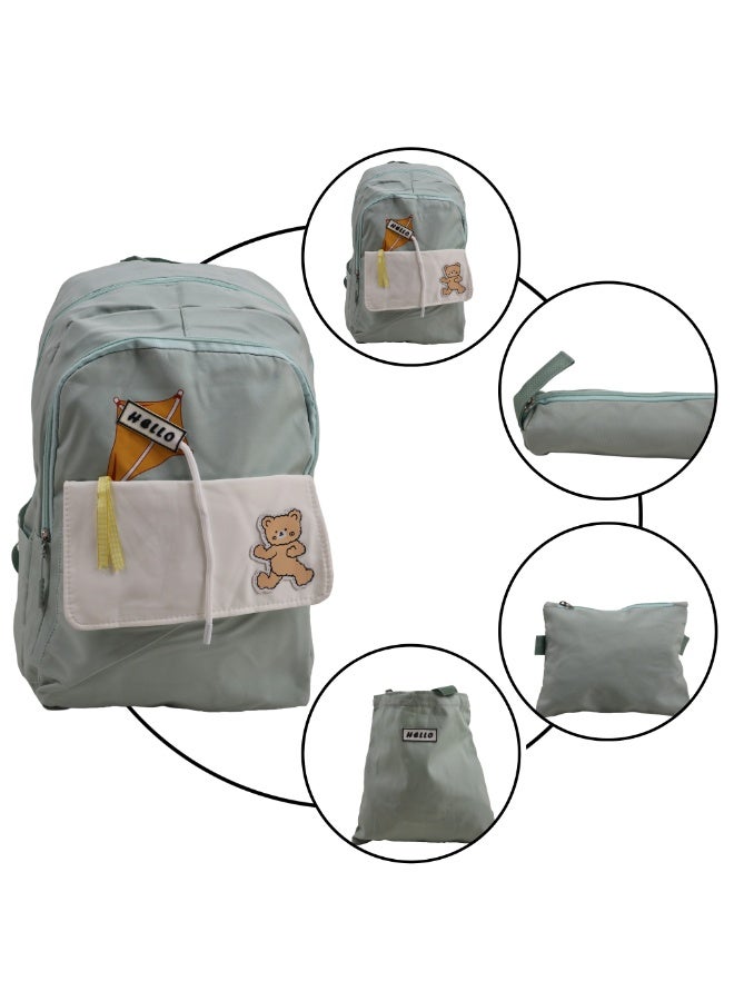 4-in-1 school bag set for girls with handbag, pencil case, and small wallet, suitable for middle school, high school, and university. - Image 2