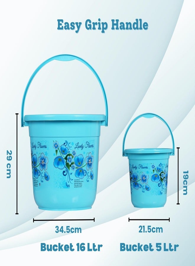 Novesto Heavy Duty,Large Capacity Plastic Bathroom Set of 10 Pieces - Cyan(Queen) - Image 5