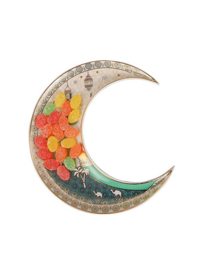 Liying Crescent Moon Iftar Food Serving Tray 24CM (B), Ramadan ceramic Platters Table Décor for Breakfast Dinner Dessert Pastry Display Holder Decoration - pzsku/ZE2FBDAEF04F5B19F08ADZ/45/_/1673955502/4919b3c2-fb24-4777-8397-9c4d1ee33874