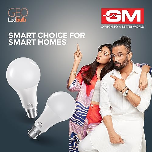 GM GEO 9 Watt LED Bulb | Excellent CRI | Zero Maintenance | High Durability | 85% Energy Saving | Surge Protection | Cool Day Light | Multiple Wattages | Eco-Friendly (10) - Image 2