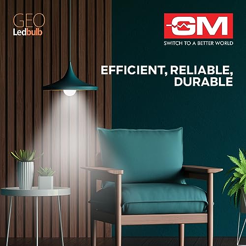 GM GEO 9 Watt LED Bulb | Excellent CRI | Zero Maintenance | High Durability | 85% Energy Saving | Surge Protection | Cool Day Light | Multiple Wattages | Eco-Friendly (10) - Image 4