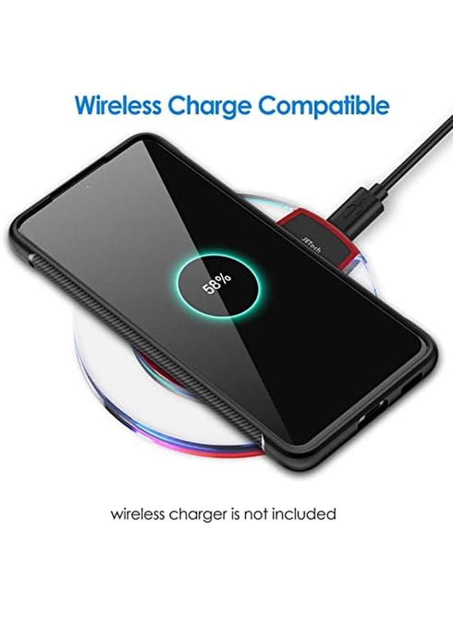 جي تيك جراب رفيع لهاتف Samsung Galaxy S21 Fe 5G مقاس 6.4 بوصة مع غطاء هاتف رفيع ممتص للصدمات وتصميم من ألياف الكربون باللون الأسود - Image 3