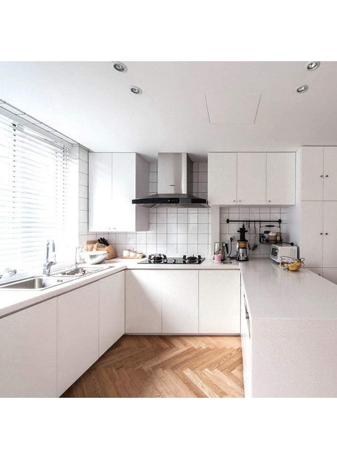 ويسدم ملصقات حائط WISDOM من الفينيل الأبيض النقي لتجديد الأثاث، ملصقات مقاومة للماء لظهر المطبخ، لفات ديكور المنزل (2 قدم × 25 قدم، أبيض غير لامع) - Image 5