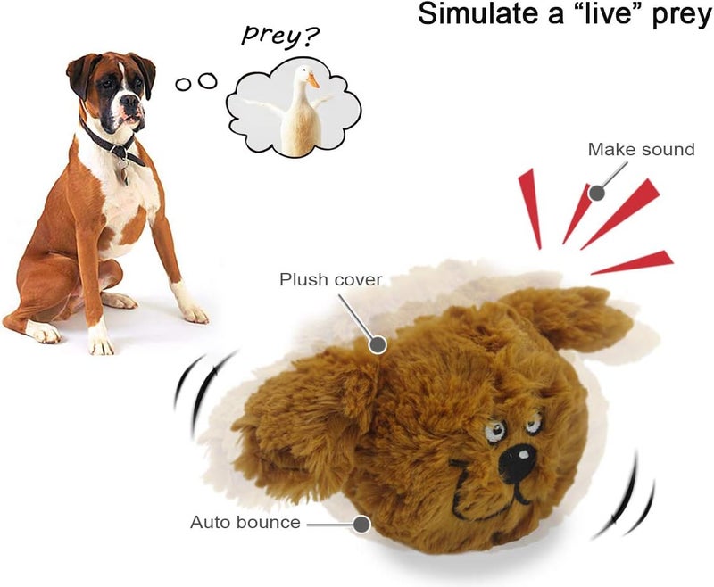YOOGAO Interactive Plush Electric Dog Toy - Vibrating and Squeaky, Battery Operated - Image 3
