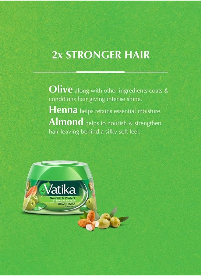 Vatika Naturals - Vatika Naturals Nourish & Protect Styling Hair Cream | Henna, Almond, Aloe Vera & Nourishing Vatika Oils | Style & Texture - 140 ml - Image 1