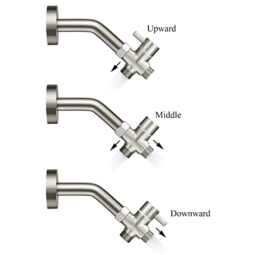 Sneatup Solid Brass 3-way G1/2 Shower Diverter (Brushed Nickel) - Image 4