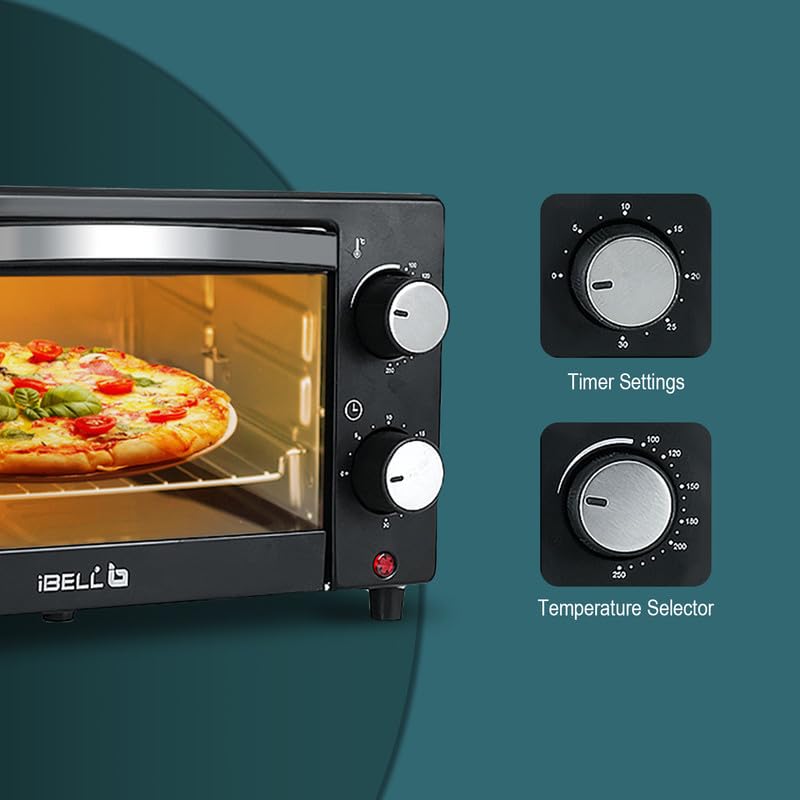iBELL WAVE10 OTG Oven – 10L Compact Design, 1200W Power | Multi-Function Oven, Toaster & Griller with Adjustable Temperature and Timer Control - Image 4