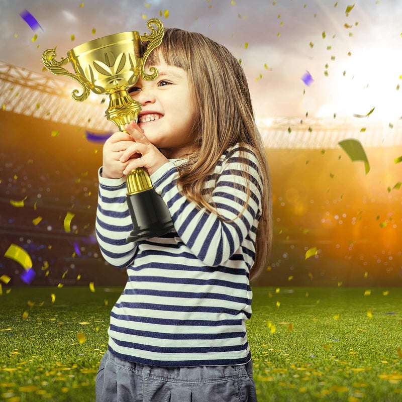 Prextex Golden Statues Trophy Award - Awards and Trophies for Party Celebrations, Award Ceremonies, and Appreciation Gifts - Ideal for Competitions, Rewards, and Party Favors for Kids & Adults - Image 3