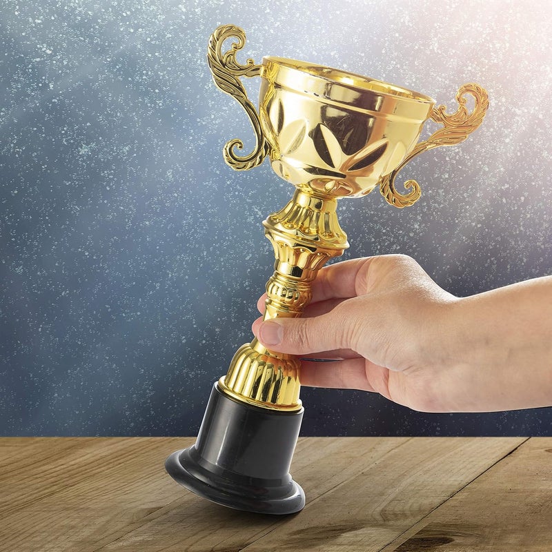 Prextex Golden Statues Trophy Award - Awards and Trophies for Party Celebrations, Award Ceremonies, and Appreciation Gifts - Ideal for Competitions, Rewards, and Party Favors for Kids & Adults - Image 2