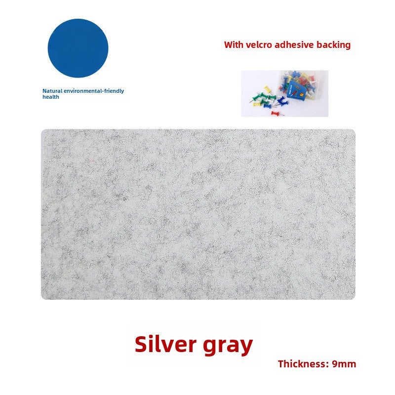 Colorful Felt Board Wall Stickers for Kindergarten Silver Gray 