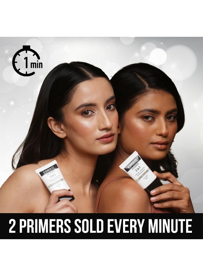 INSIGHT 3 in 1 Primer| Matte Finish|Primes,Protects & Moisturise| Oil Free With Pore Blurring| Long Lasting Formula|For All Skin Types - 30ml - Image 3