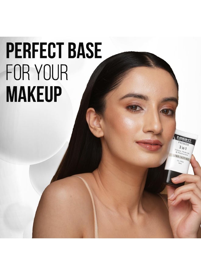 INSIGHT 3 in 1 Primer| Matte Finish|Primes,Protects & Moisturise| Oil Free With Pore Blurring| Long Lasting Formula|For All Skin Types - 30ml - Image 2