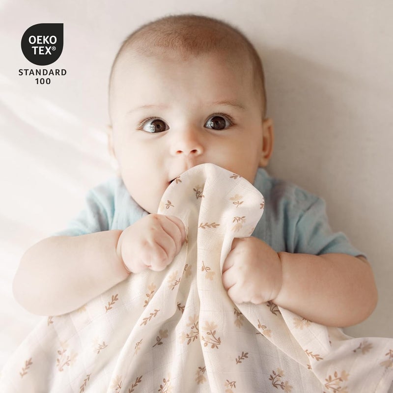 6 Pack Muslin Swaddle Blankets - Soft and Breathable Infant Receiving Blankets (Sunflower) - Image 2