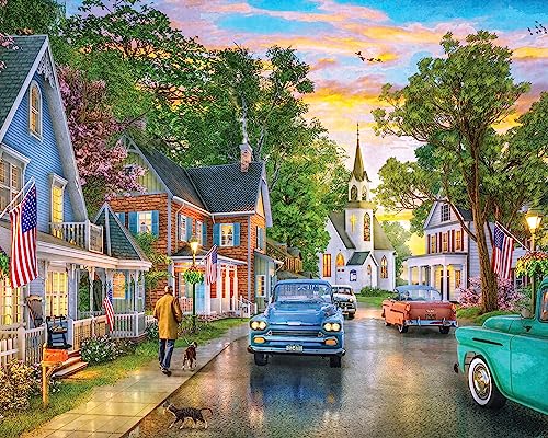 Springboks 350 Piece Jigsaw Puzzle Blissful Borough Made in USA - Image 1