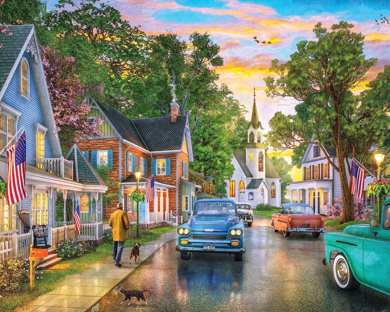 Springboks 350 Piece Jigsaw Puzzle Blissful Borough Made in USA - Image 3
