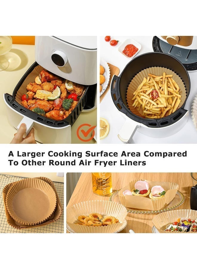 100 قطعة بطانات ورقية دائرية للمقلاة الهوائية -200 x 40 | ورق زبدة اير فراير غير لاصق ومقاوم للزيوت | ورق استخدام مرة واحدة للخبز والقلي والميكروويف | مستلزمات مطبخ عصرية - Image 2
