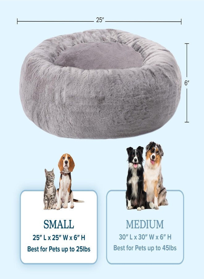 PETMAKER Dog Bed - Donut Pet Bed for Small Dogs - Dog Bed with Removable Washable Cover and Anti-Slip Bottom - Puppy Essentials (Gray) - Image 3