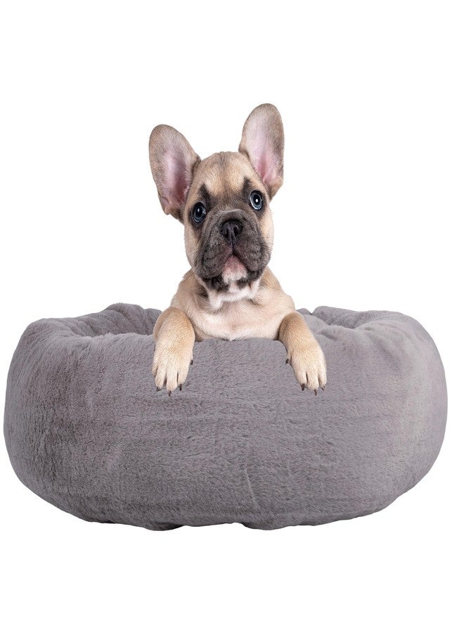 PETMAKER Dog Bed - Donut Pet Bed for Small Dogs - Dog Bed with Removable Washable Cover and Anti-Slip Bottom - Puppy Essentials (Gray) - Image 1