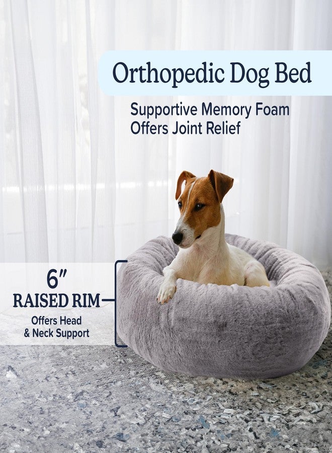 PETMAKER Dog Bed - Donut Pet Bed for Small Dogs - Dog Bed with Removable Washable Cover and Anti-Slip Bottom - Puppy Essentials (Gray) - Image 4