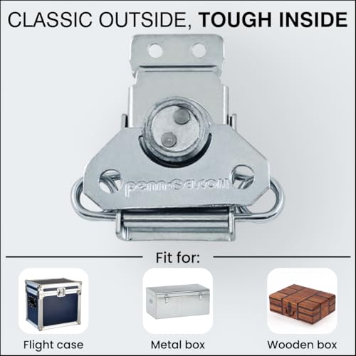 Penn Elcom Medium Butterfly Surface Latch | Spring Loaded Steel Flight Case Catch with PennBrite Finish | Durable Hardware for Road Cases & Racks (L0915Z) - Image 4