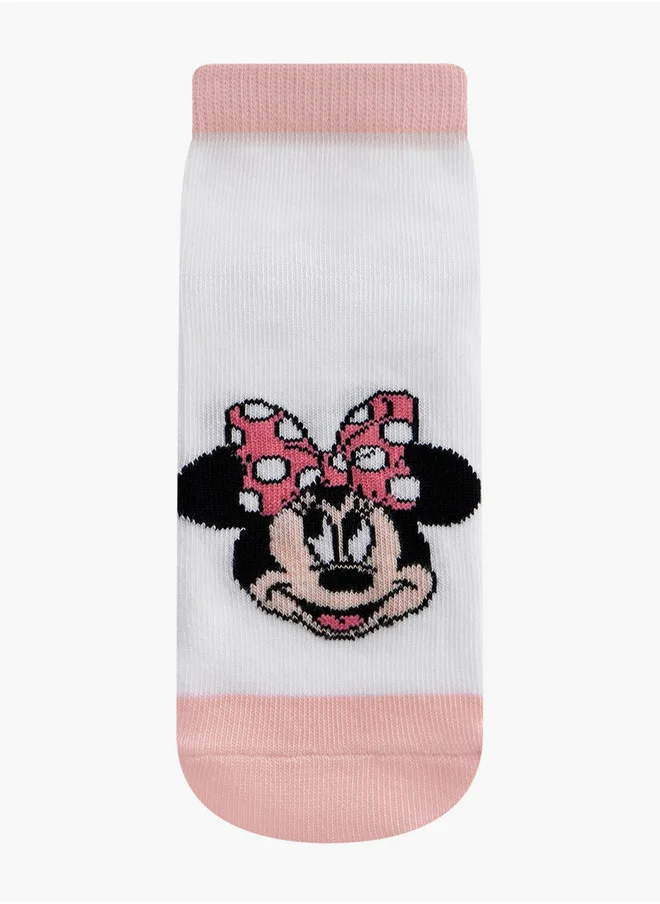 Disney Minnie Mouse Detail Ankle Length Socks - Set of 3