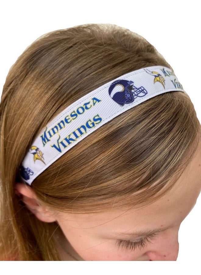 Vikings headband. Nonslip women's girls gift. 7/8" width. Handmade in the USA