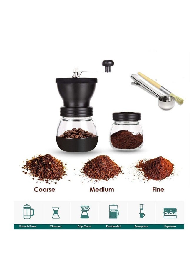 Bolivia's Stainless Steel Manual Coffee Grinder, Adjustable Ceramic Grinder, Portable and Easy to Use, Suitable for Espresso, Turkish Coffee and Arabic Coffee, Camping and Home Use, Free Coffee Brush  - Image 1