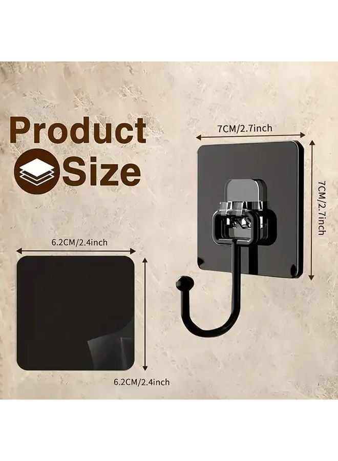 5pcs Large Heavy Duty Self Adhesive Hooks Multi Functional Waterproof For Bathroom Kitchen - Image 4