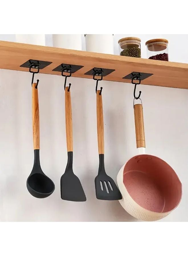 5pcs Large Heavy Duty Self Adhesive Hooks Multi Functional Waterproof For Bathroom Kitchen - Image 3