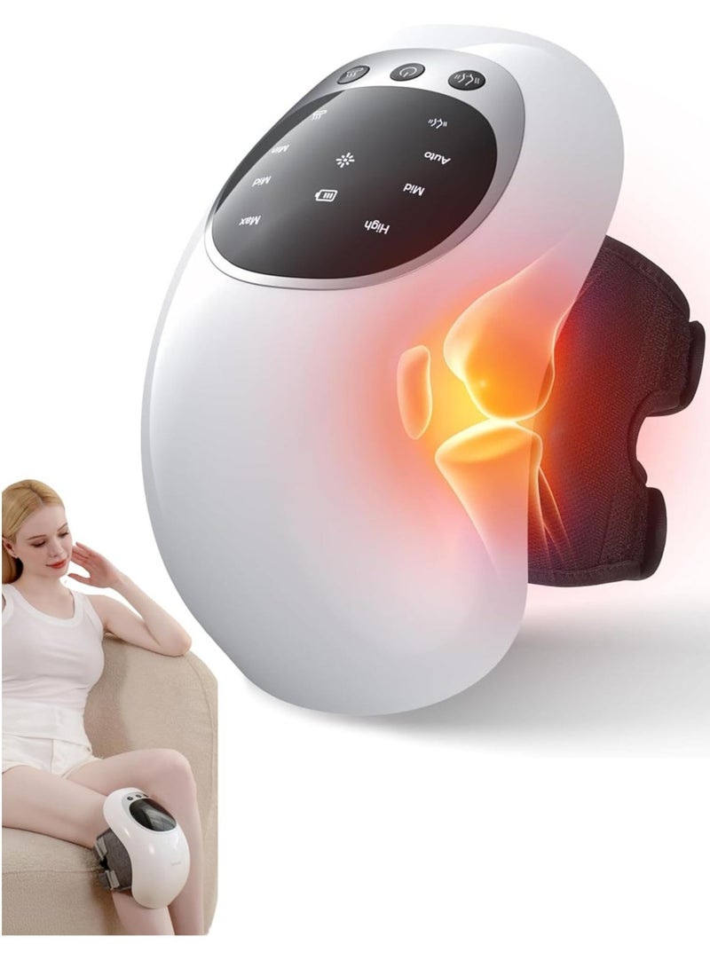 Generic Knee Massager with Adjustable Infrared Heat  High-Frequency Vibration – Heated Knee Support for Improved Circulation and Pain Relief  - Image 1
