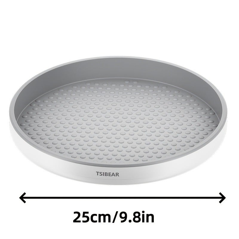 1pc Kitchen Turntable Multifunctional Countertop Seasoning Bottle Soy Sauce Vinegar Storage Rack Storage Plate 360 Rotation Storage Rack - Image 5