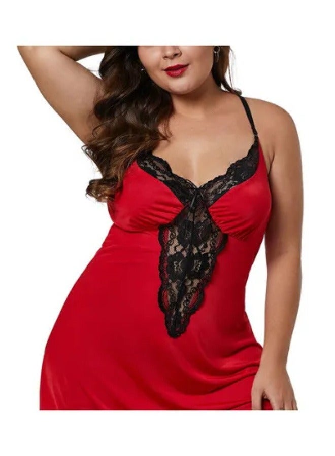 Slip Mesh Floral Lace Babydoll  - Image 1